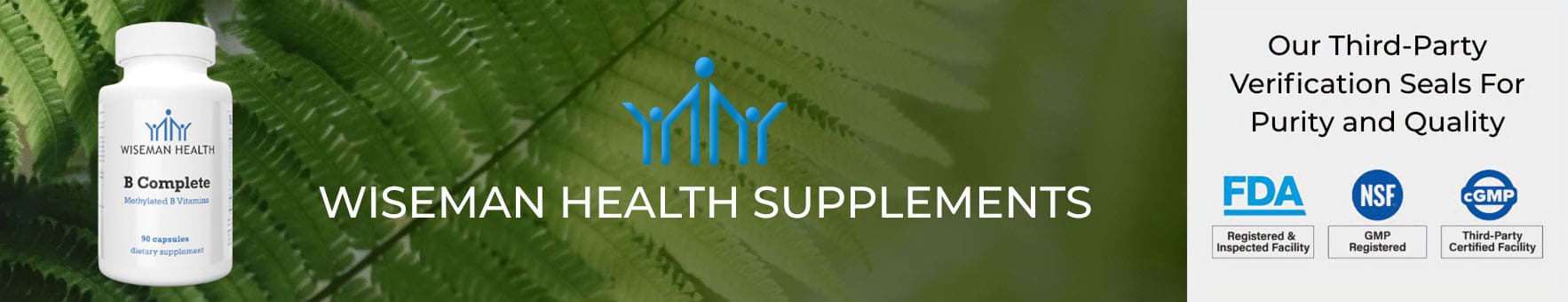 Wiseman Health Supplements banner